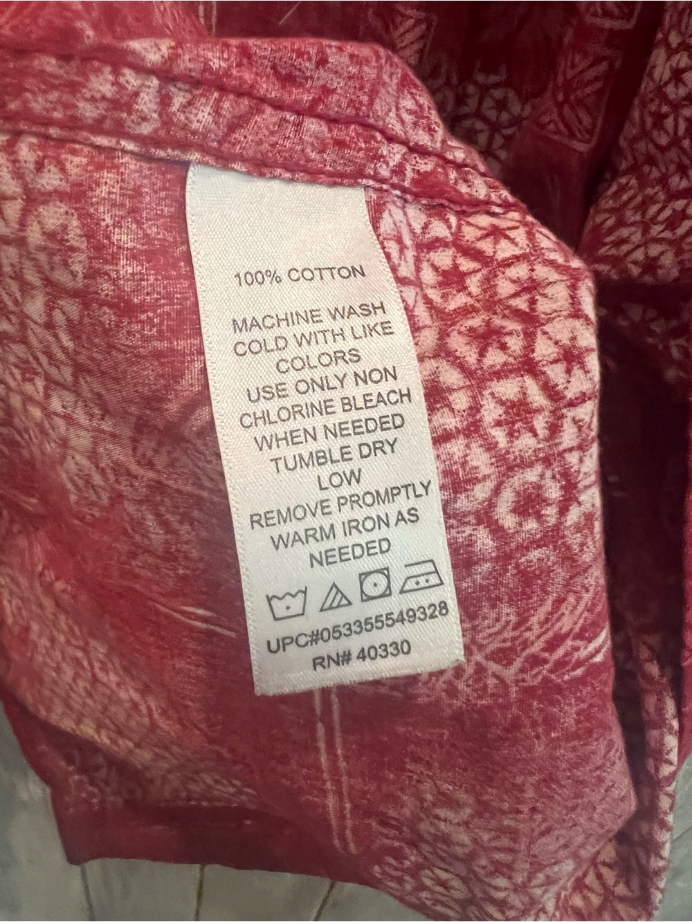 Haggar Red Short-Sleeve Button-Up Shirt - Picture 5 of 5